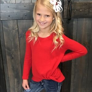 Soft Red Knotted Sweater ❤️